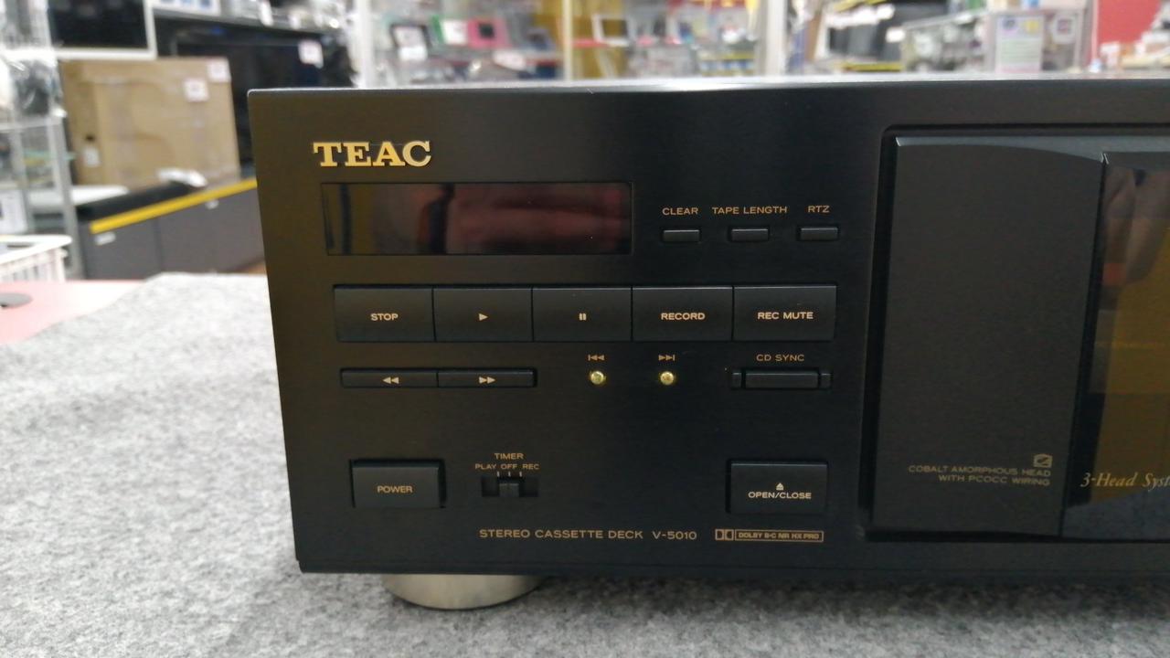 値下げ中　TEAC カセットデッキ ブラック TEAC カセットデッキ ブラック W-860R-B 【中古整備品