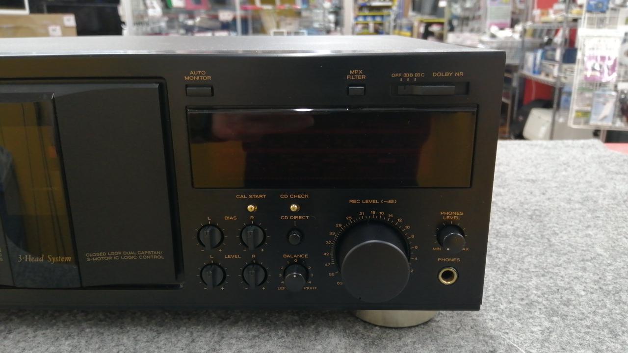 値下げ中　TEAC カセットデッキ ブラック TEAC カセットデッキ ブラック W-860R-B 【中古整備品