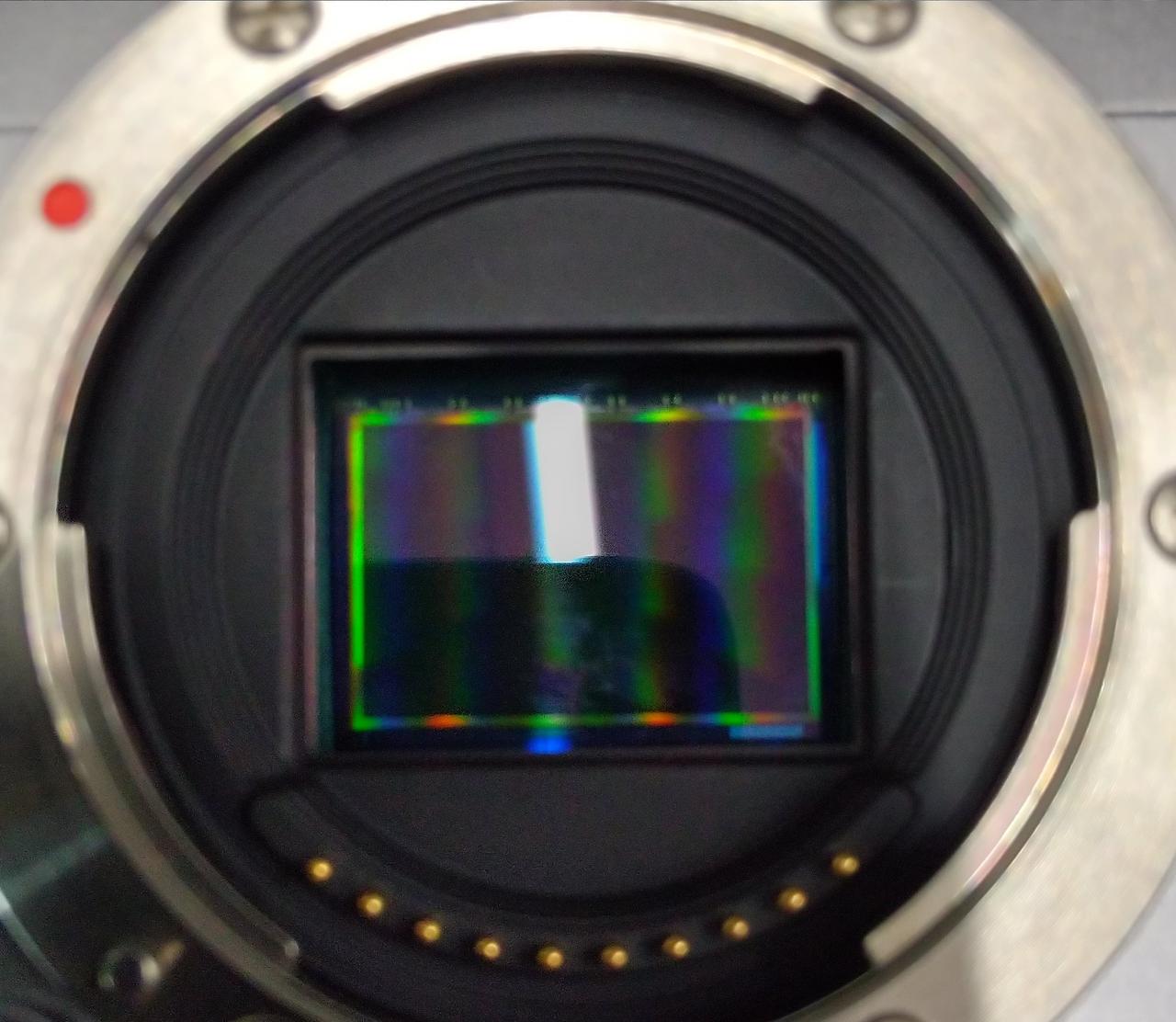 見えにくいですがセンサー汚れあり