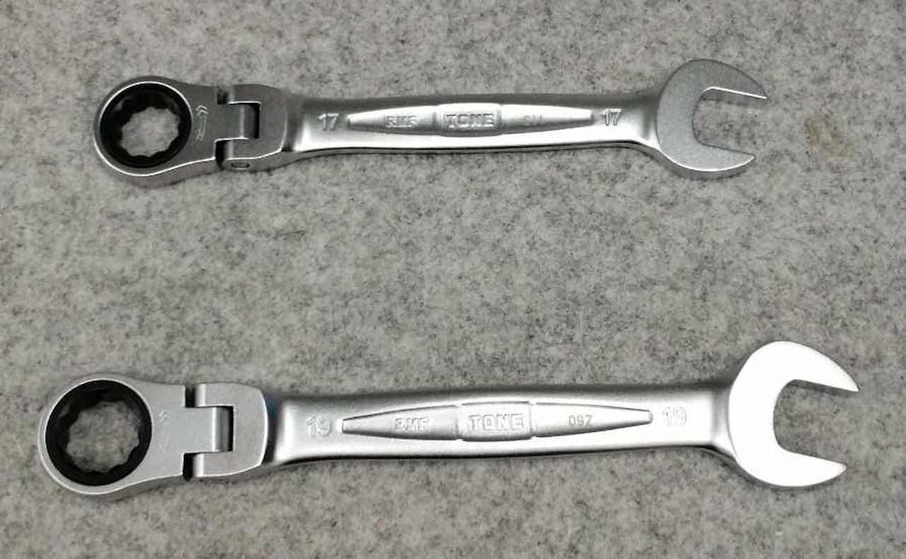 TONE RMF 首振ラチェットめがねレンチ6本セット 別売アダプター2個付き【市川行徳店】【店頭取引限定】【中古】管理番号：ITSZ2XG61MZY TONE|首振ラチェットめがねレンチセット|【ハードオフ公式通販】オフ