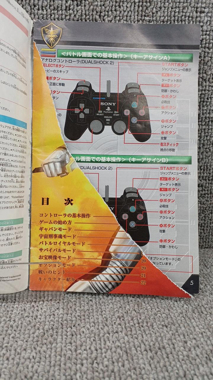 目次が破られています。