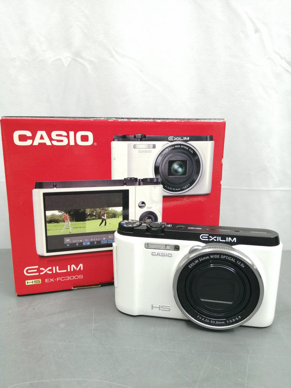 CASIO HS EX-FC300Sホワイト コンパクトデジタルカメラ中古 CASIO HS EX-FC300Sホワイト コンパクトデジタルカメラ中古