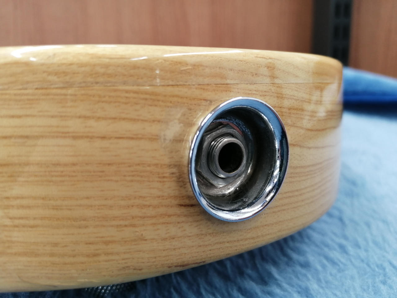 傷アリ  フェンダー メキシコ シンライン 20年以上経過したFender Mexico Telecaster Thinlineの木目が1