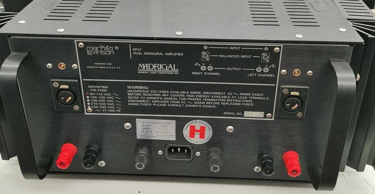 MARK LEVINSON マークレビンソン ステレオパワーアンプ NO.27L