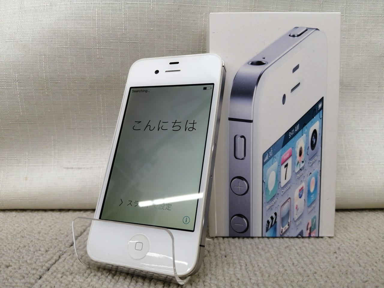 終了】♪au アップル iPhone4S 32GB MD246J/A Bランク 中古品♪