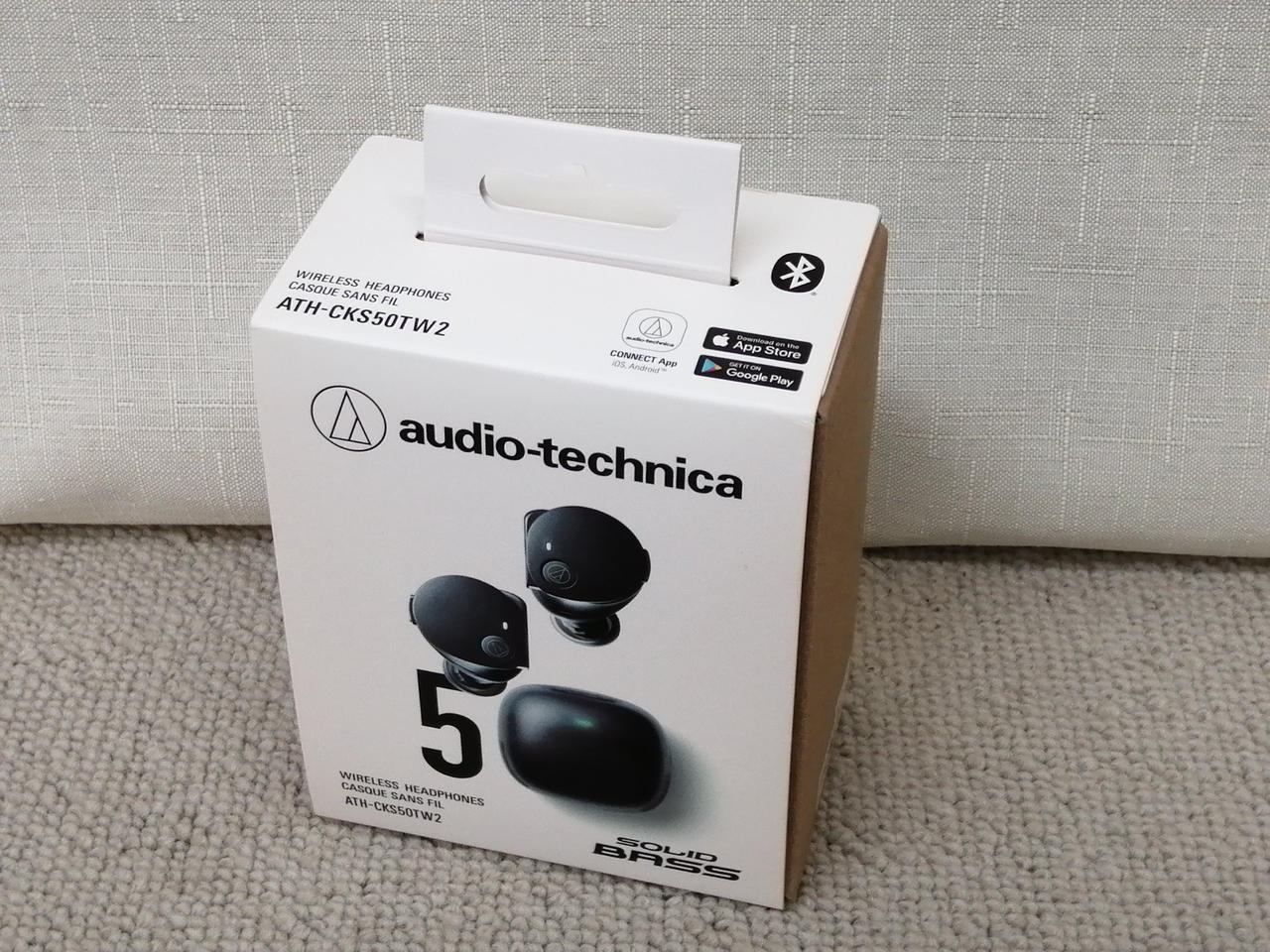 【新品・未開封】audio-technica ATH-CKS50TW2 ブラック ATH-CKS50TW2｜イヤホン：完全ワイヤレス SOLID BASS｜株式会社