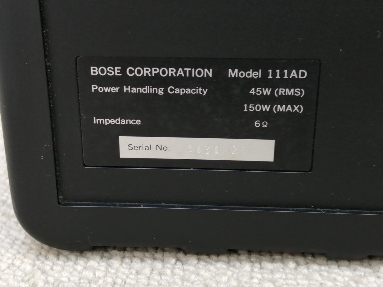 BOSE 111AD スピーカー 45W RMS Amazon.co.jp: Bose 111AD スピーカーシステム ブラック : 家電