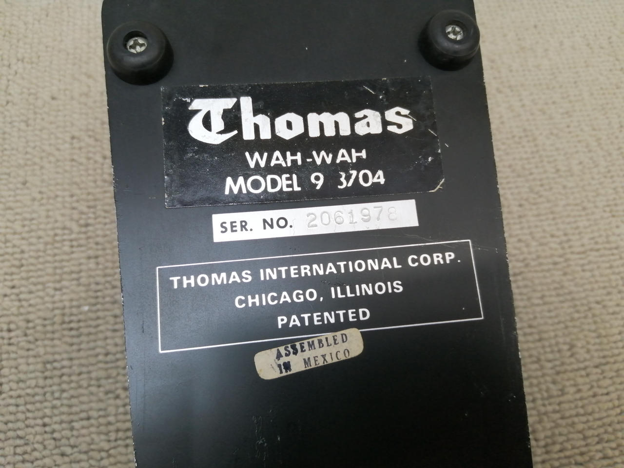 N　Thomas wah-wah Model9-3704 ビンテージワウ THOMAS ORGAN Wah-Wah Model 9-3704 (Cry Baby)（ビンテージ