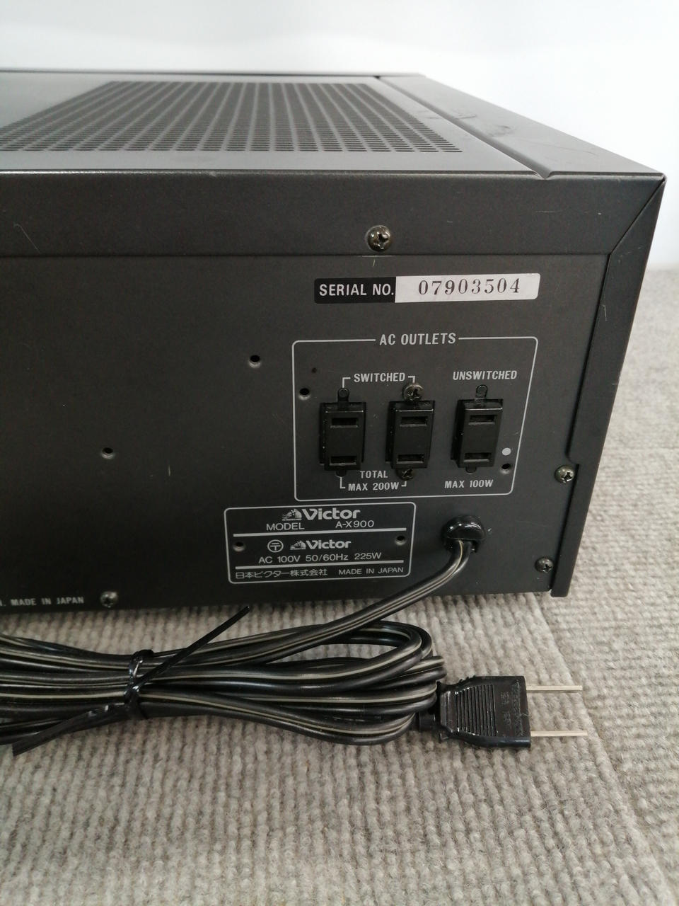 VICTOR　プリメインアンプ　ＡーＸ９００ 動作確認品 VICTOR プリメインアンプ AーX900 動作確認品