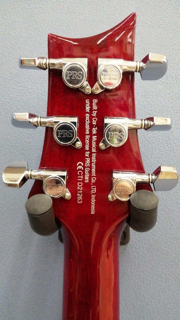 PRS エレキギター 美品 PRS SE Custom24-08 Charcoal Cherry Burst エレキギター ポール