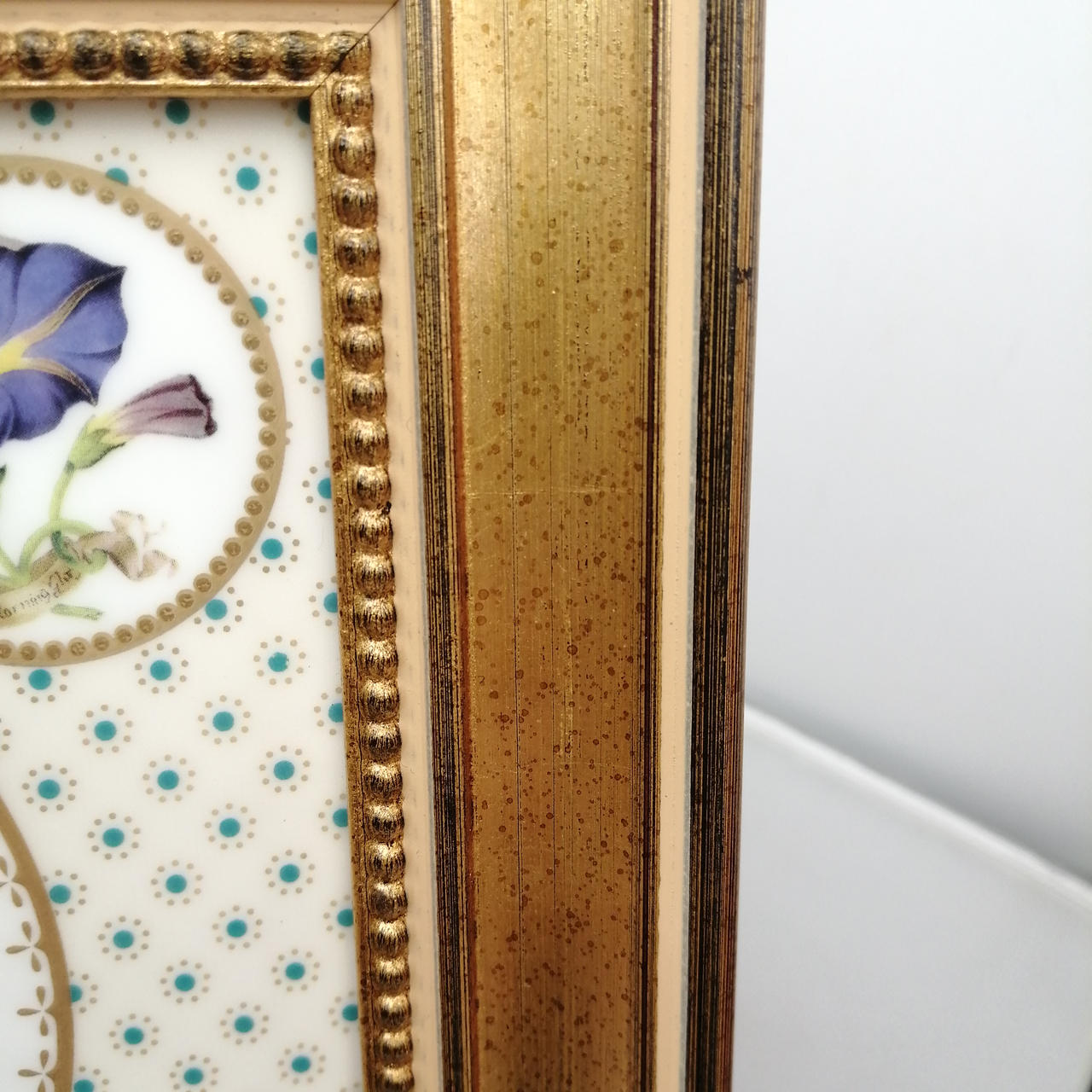 ウェッジウッド「フラワーブーケ」　　陶板　　額装 ウェッジウッド「フラワーブーケ」 陶板 額装