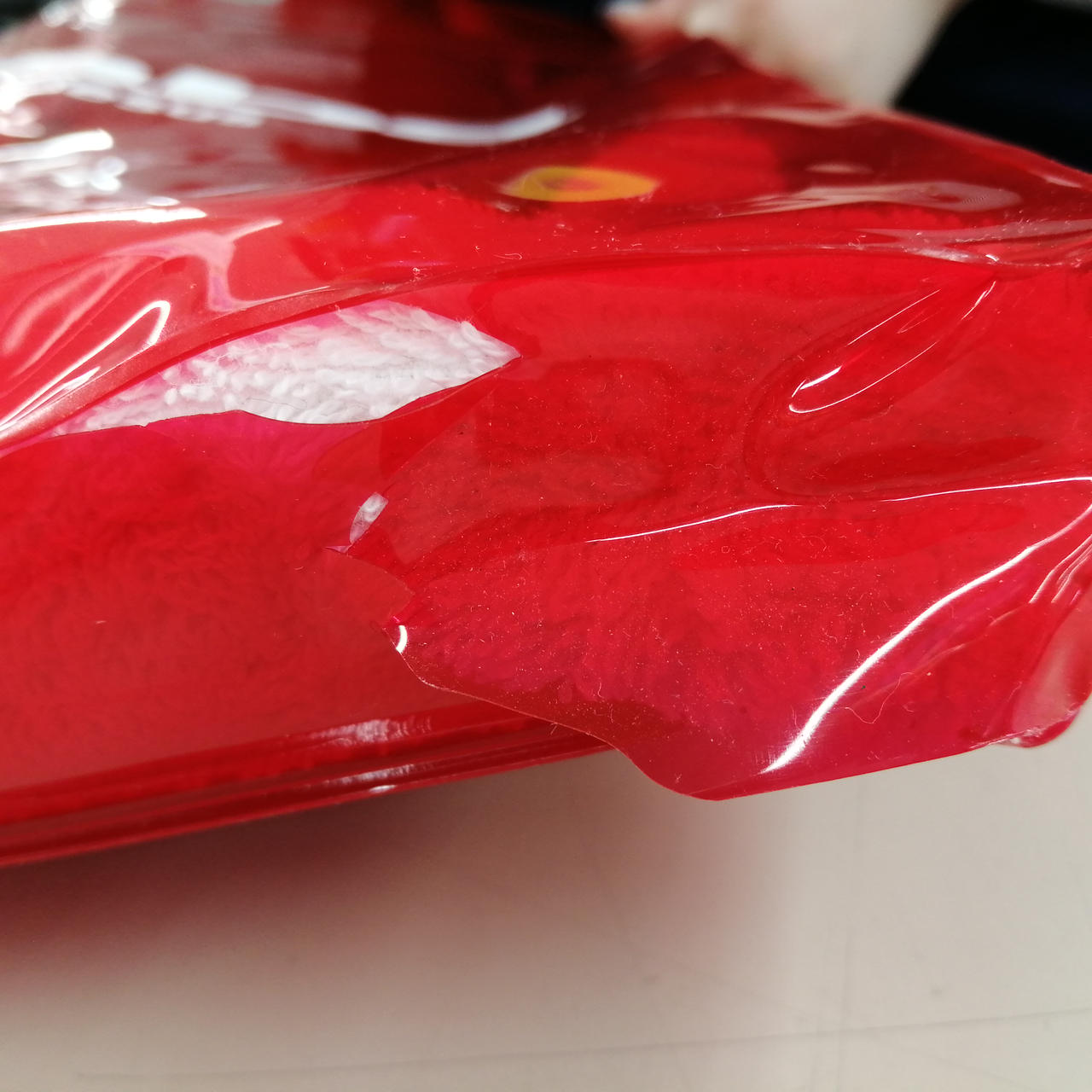 クリアビニールバッグ破損1