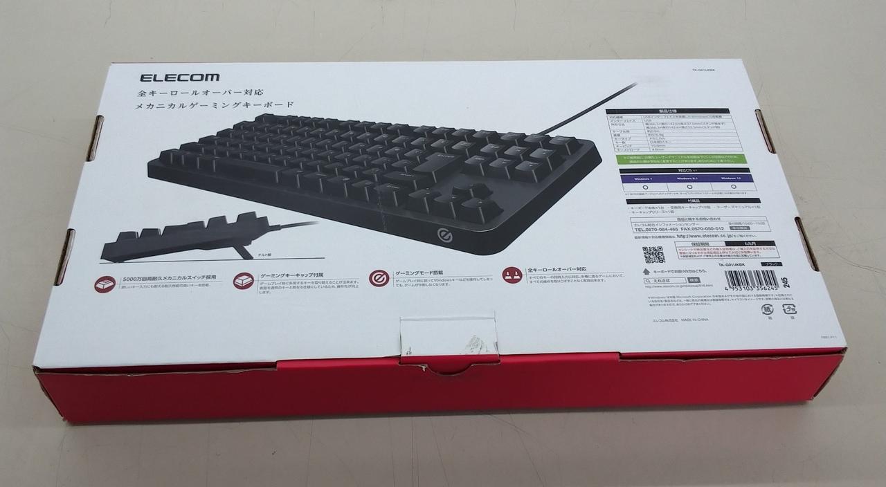 エレコムのゲーミングキーボード ELECOM GAMING KEYBOARD メカニカルゲーミングキーボード - TK-G01UKBK