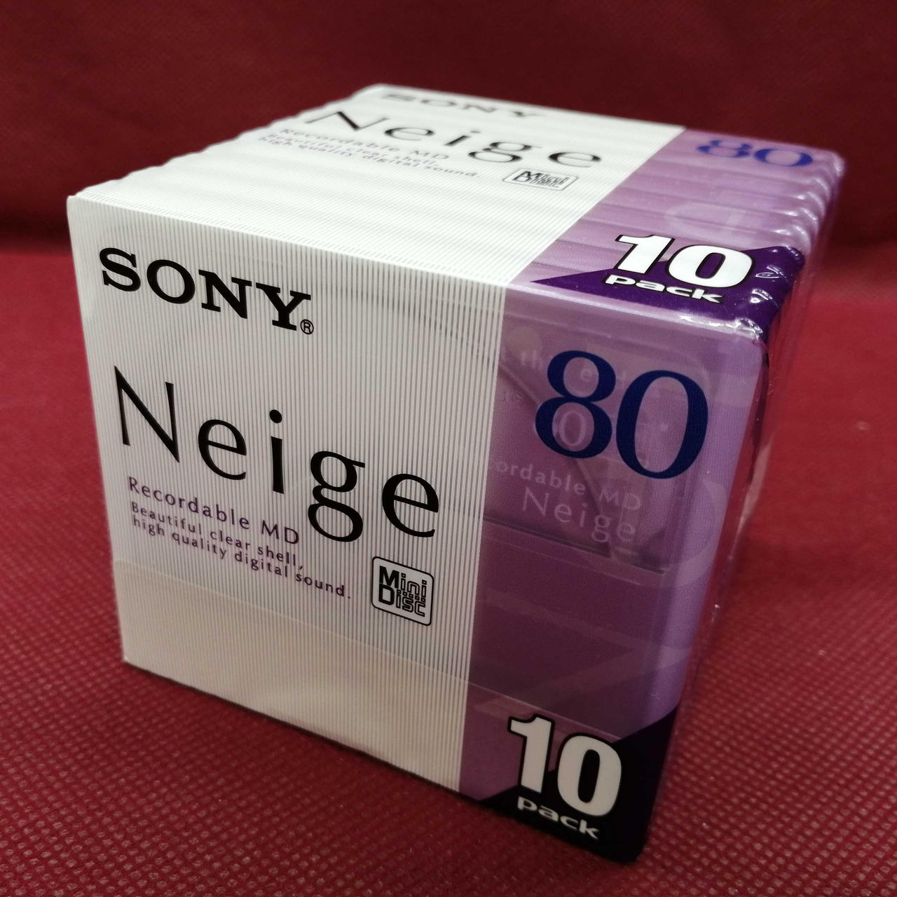 中古MDディスク 録音用ミニディスク 80分10枚組[10MDW80NED