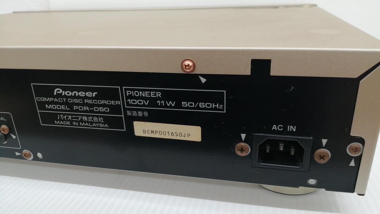 Pioneer PDR-D50 CDレコーダー（中古品） Pioneer PDR-D50 CDレコーダー 2006年 リモコン付 ジャンク