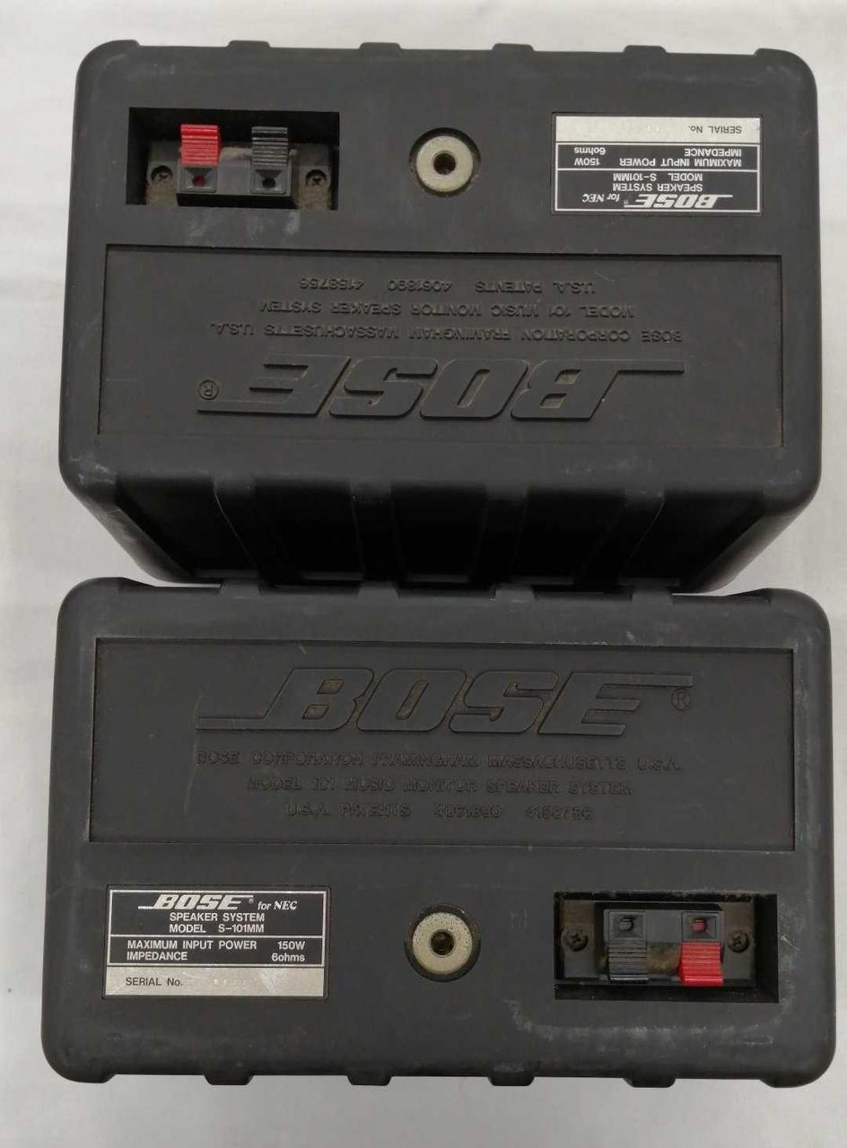 ■BOSE　for　NEC　Ｓ-101ＭＭ　スピーカー　ペア■音出し確認済み BOSE ボーズ S-101MM ペアスピーカー 黒 吊り金具付 音出し確認