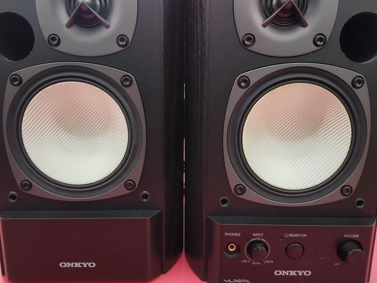 【動作OK！！ 】パワード(アンプ内蔵)スピーカー　ONKYO　GX-500HD 動作OK 】 アンプ内蔵スピーカー ONKYO GX-500HD 動作OK 】パワード