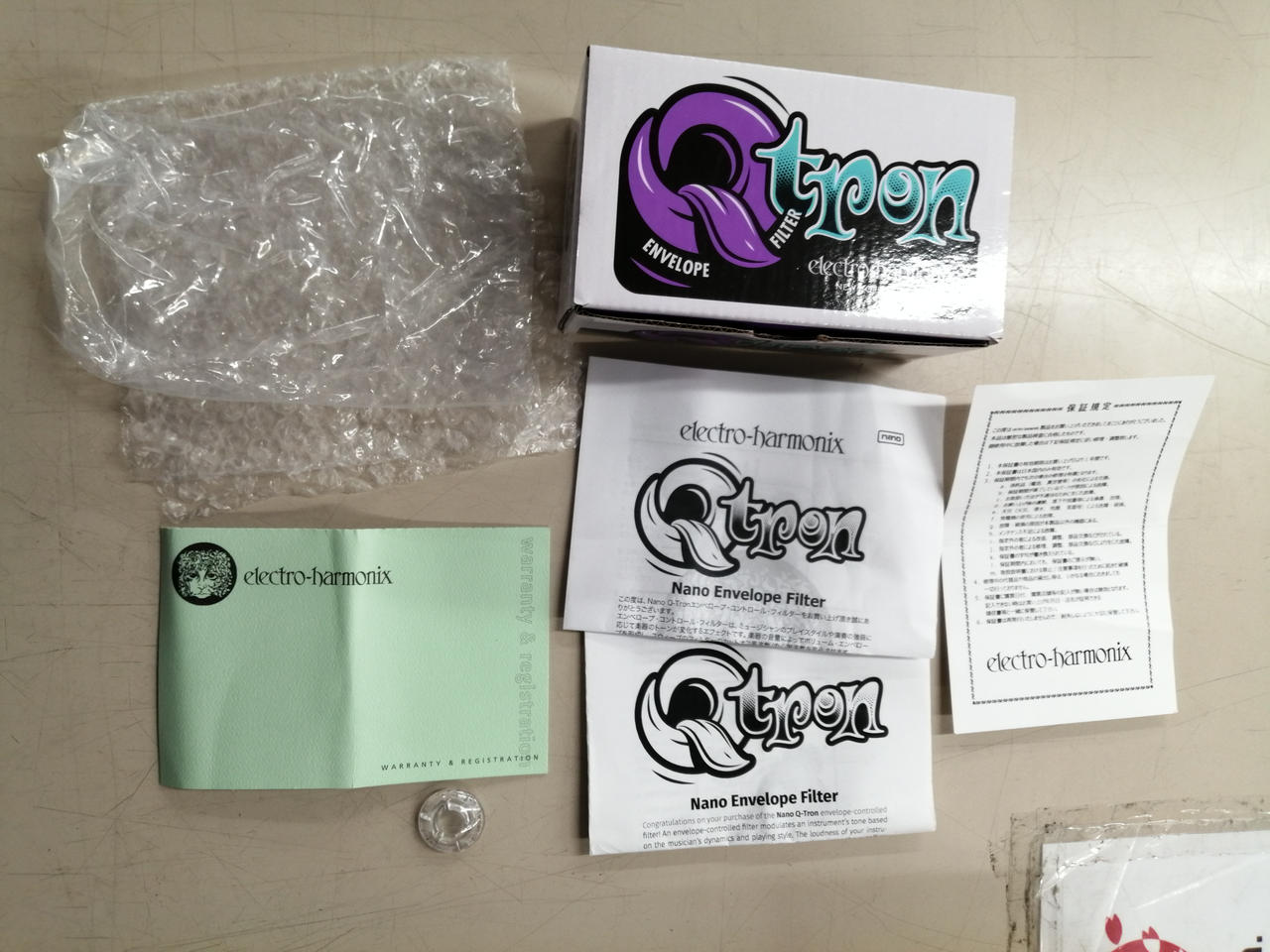 新品未使用】Electro Harmonix Nano Q-Tron 保証書（エレクトロ