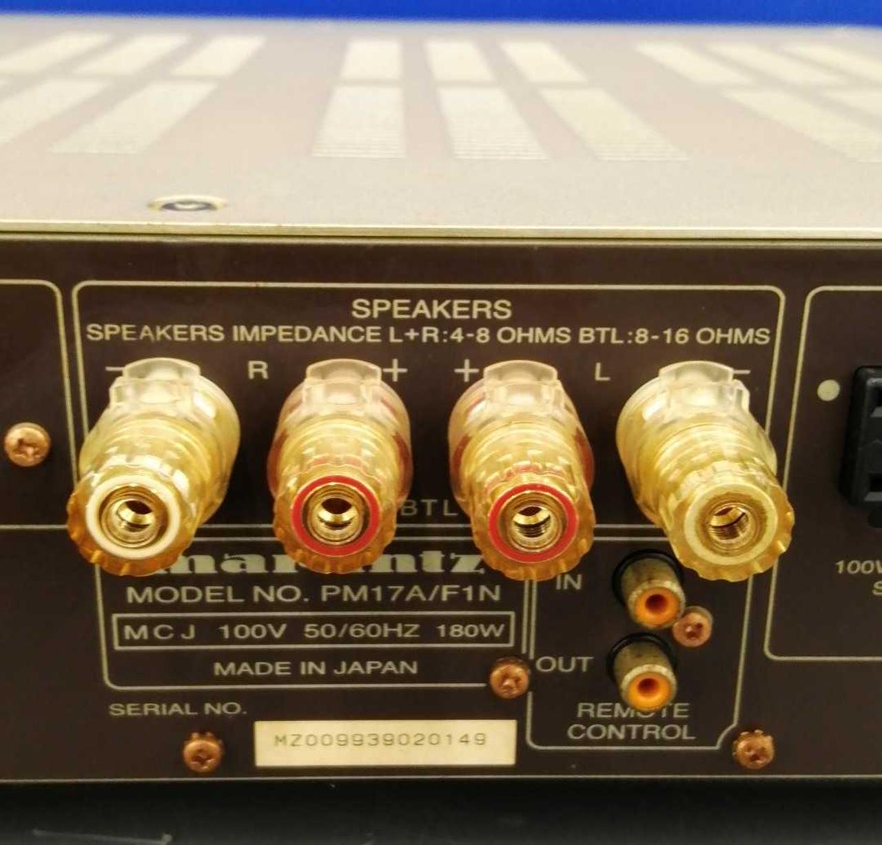 マランツ marantz プリメインアンプ PM-17SA リモあり MARANTZ PM-17 の詳細情報 | オーディオデータベース
