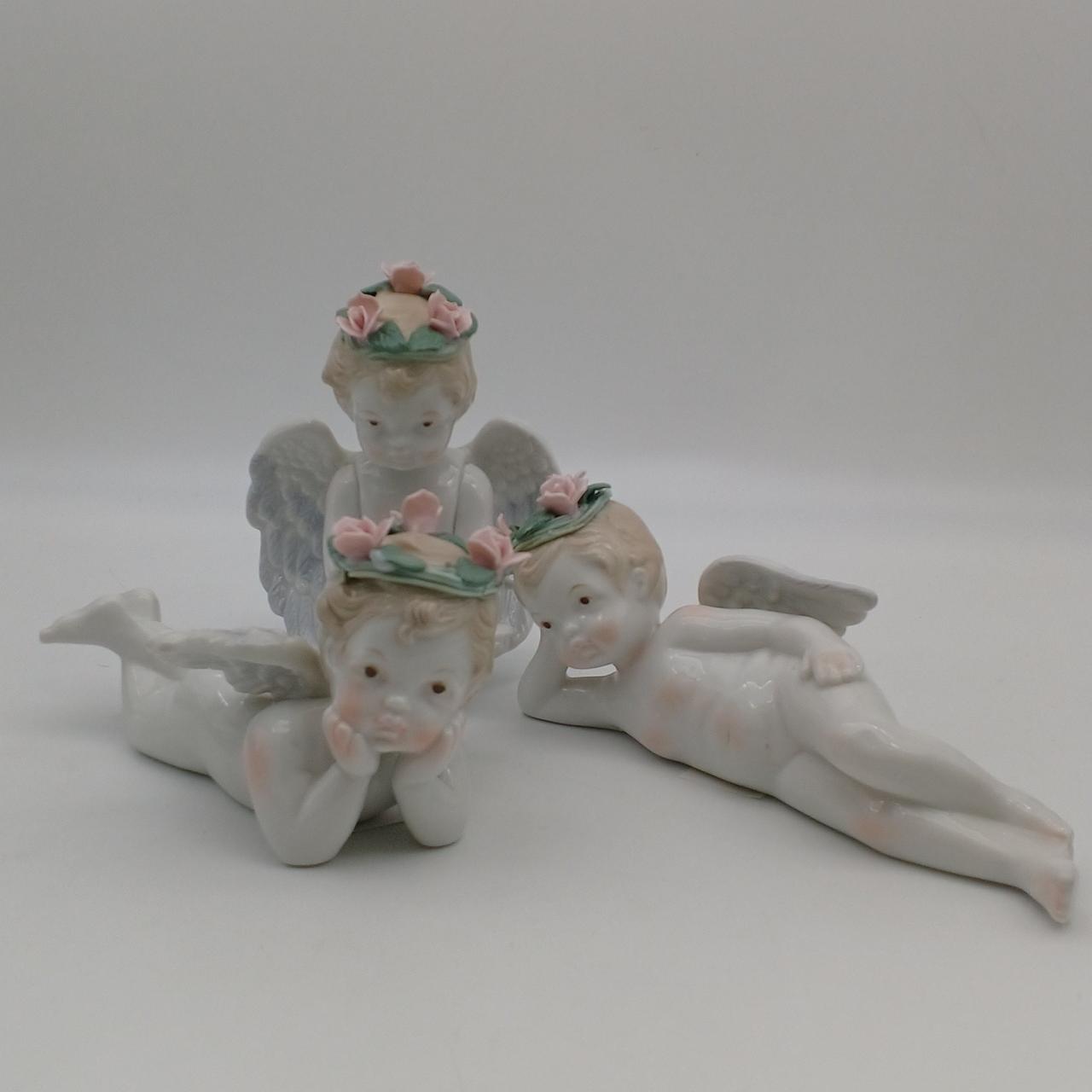 ❣️LLADRO❣️フィギュリン お氣使いなく 天使の考えごと 2体セット 美