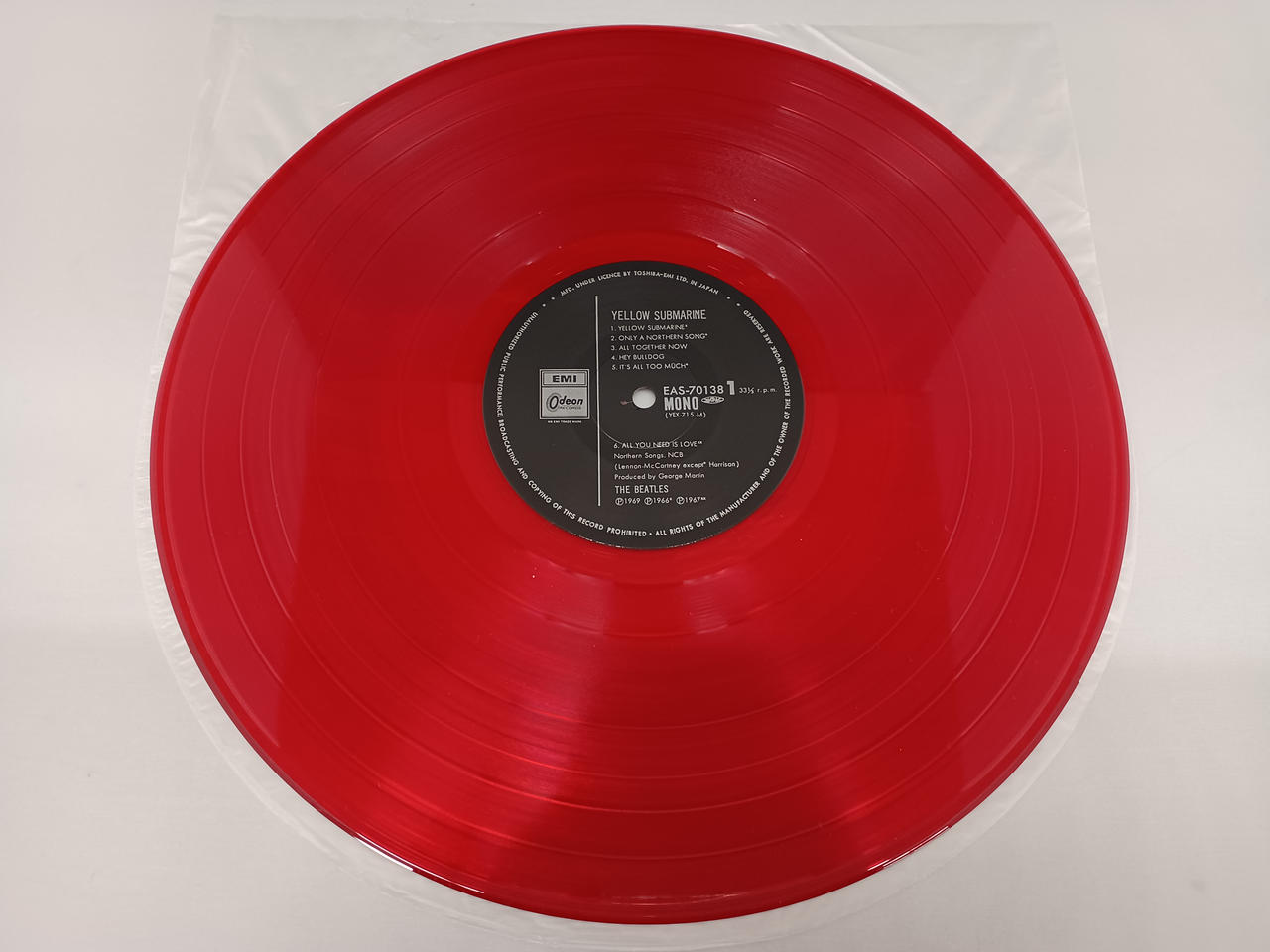 【ザ・ビートルズ⑩】イエロー・サブマリン　モノラルLPレコード特別限定RED盤 ザ・ビートルズ⑩】イエロー・サブマリン モノラルLPレコード