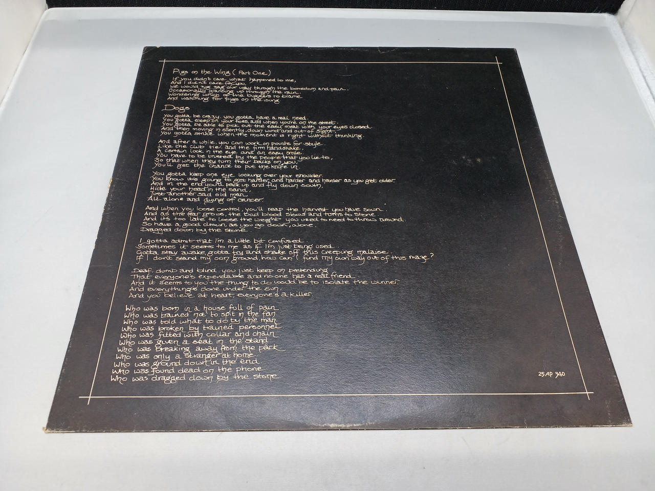 LP ピンク・フロイド アニマルズ 25AP340 CBS SONY /00400 PINK FLOYD Animals Japan ( 25AP 340 ) ***Only OBI***ON OFFER