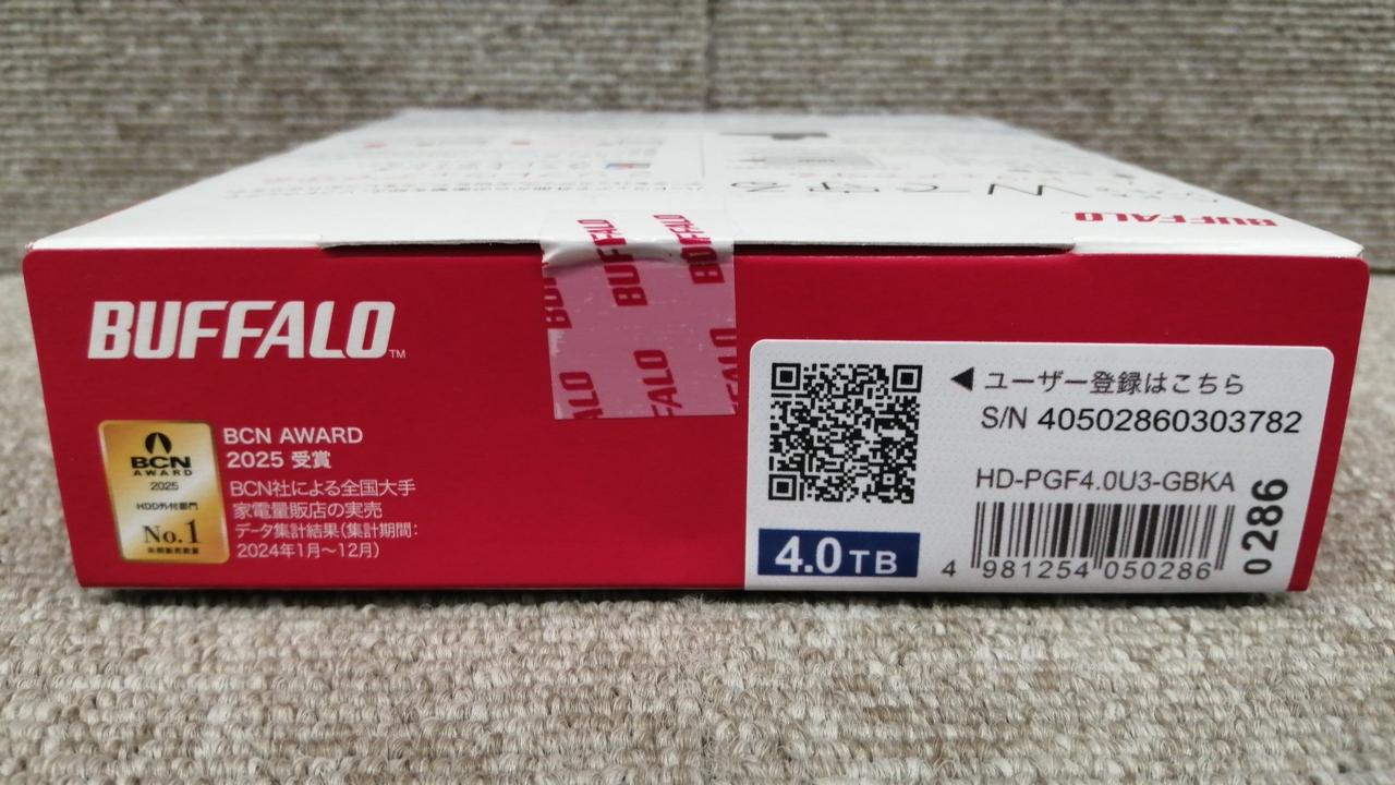 【新品未開封】BUFFALO HD-PGF 4TB バッファロー(BUFFALO)|【未開封品】BUFFALO/HD-PGF4.0U3-GBKA