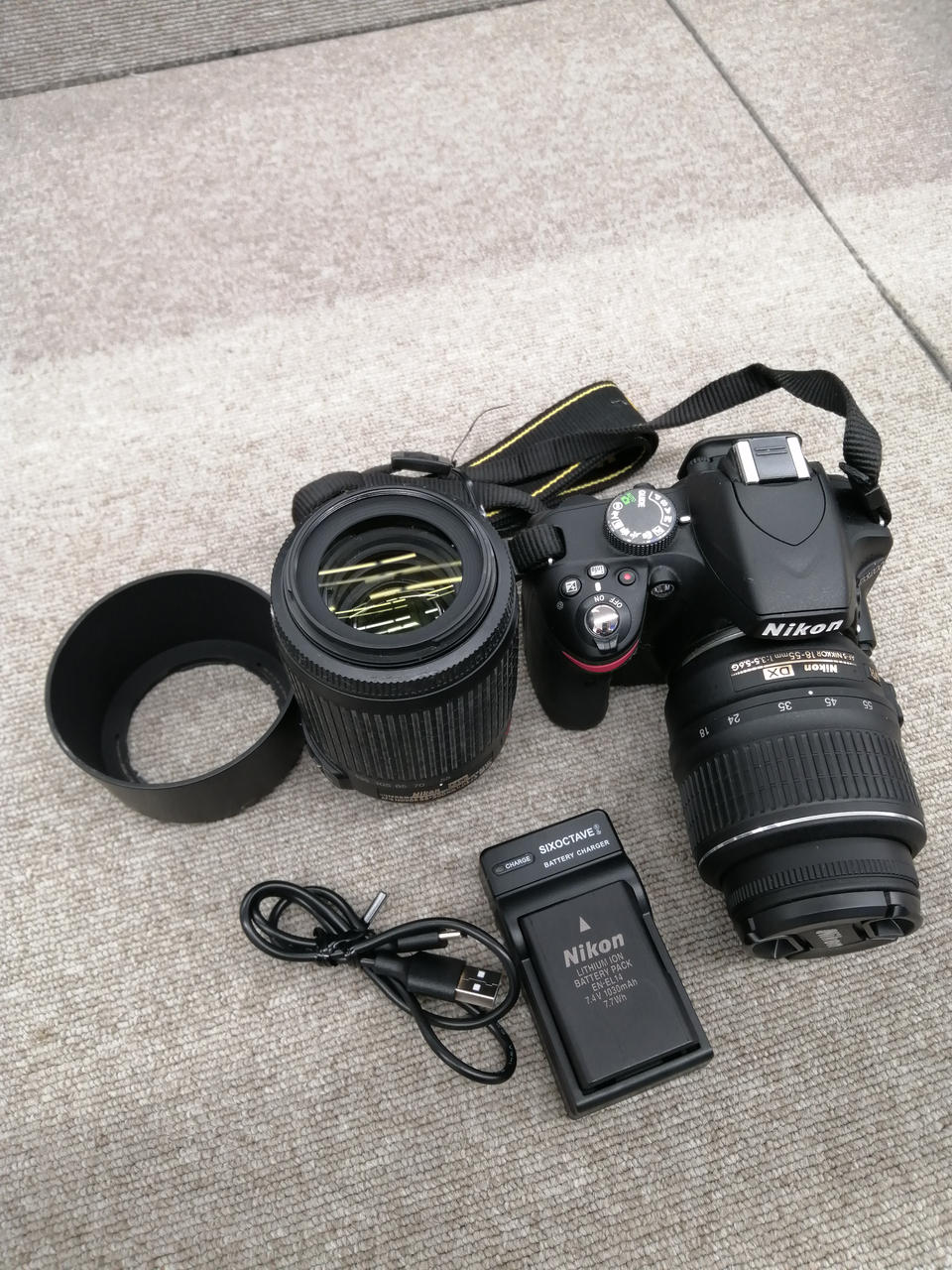 Nikon D3200 ダブルズームキット BLACK Amazon | Nikon デジタル一眼レフカメラ D3200 200mmダブル