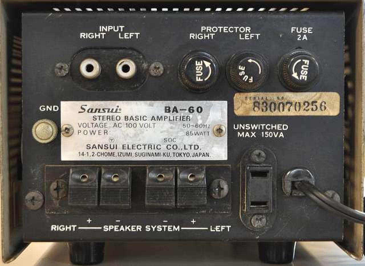 SANSUI BA-60 サンスイ パワーアンプ 山水 SANSUI サンスイ 山水 パワーアンプ BA-60 ジャンク（数量は多