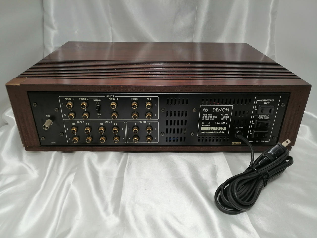 DENON PRAー2000 プリアンプ ジャンク品扱いで（ジャンク品