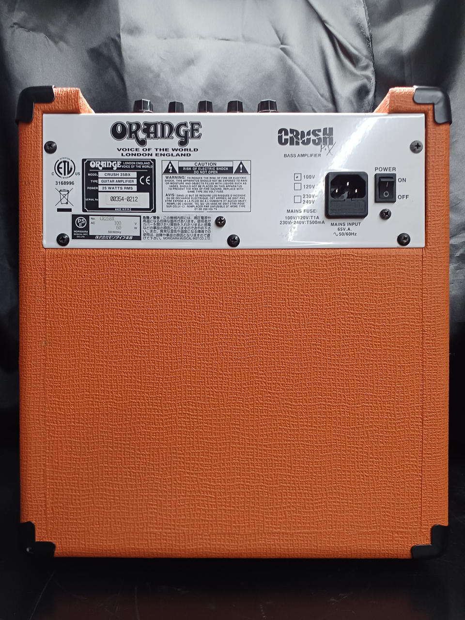 ORANGE ベースアンプ CRUSH 25BX 100v ORANGE ベースアンプ CRUSH 25BX 100v ORANGE ベースアンプ