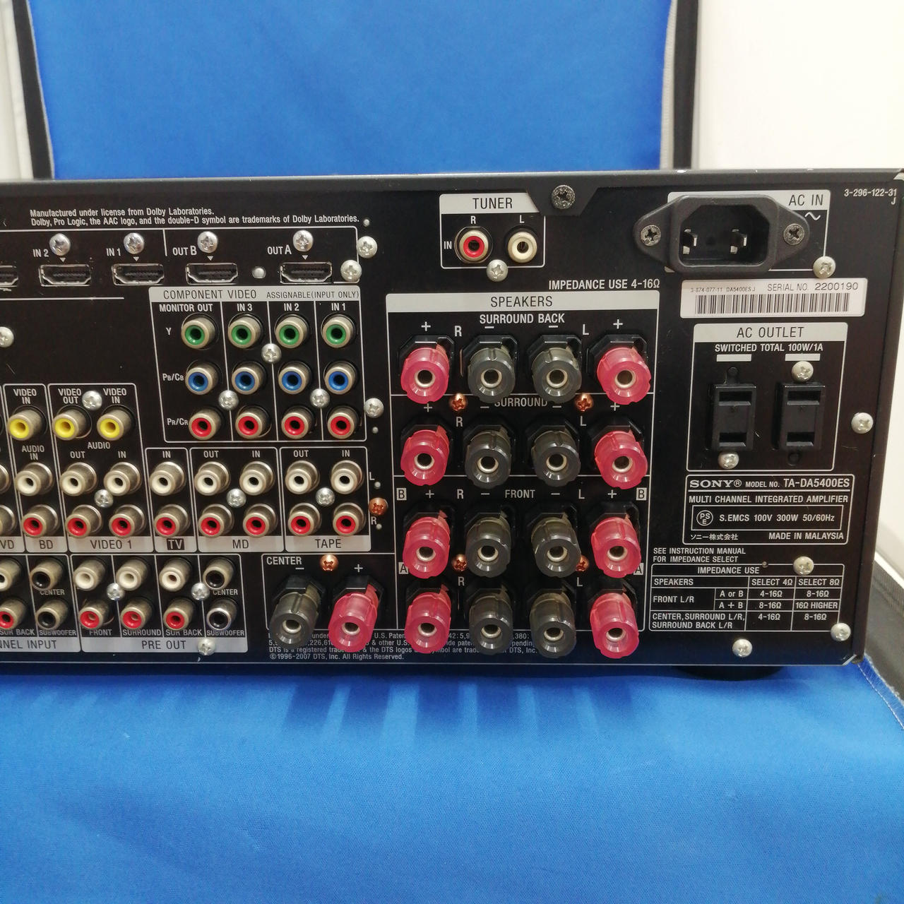 【美品】SONY TA-DA5400ES アンプ アバックWEB-SHOP / 【中古】SONY TA-DA5400ES-特【コード01-08393】