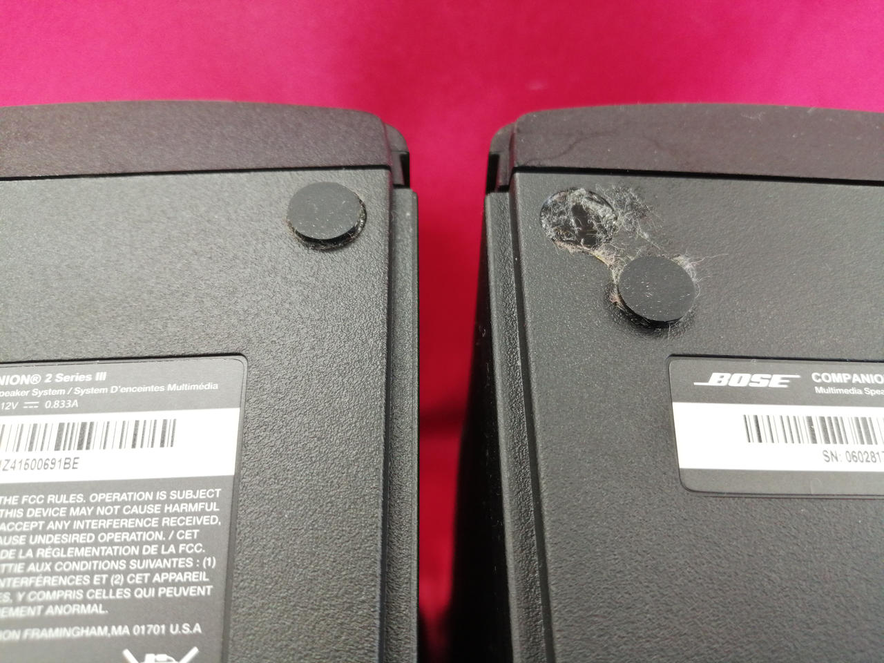 ゴム足ずれあります