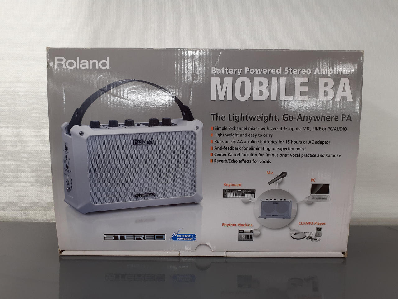新品 Roland MOBILE BA Roland Mobile BA ホワイト ポータブルスピーカー