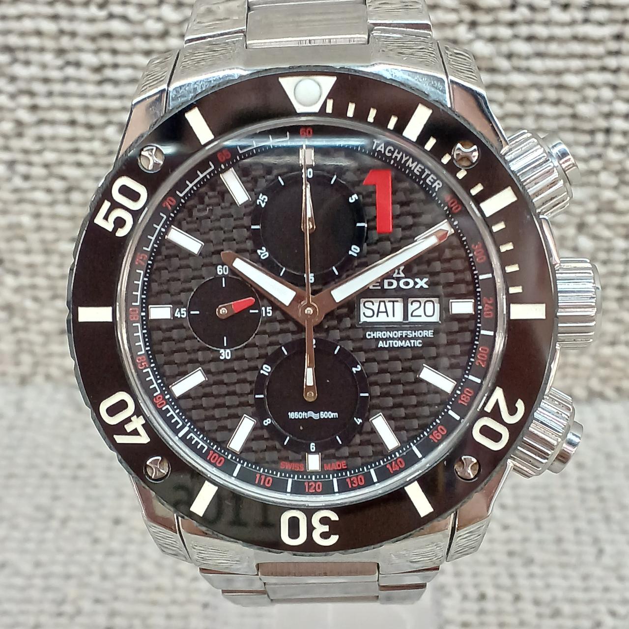 ヨス様　美品　EDOX CHRONOFFSHORE 自動巻き 腕時計 EDOX|自動巻き腕時計|【ハードオフ公式通販】オフモール|1011060000021723