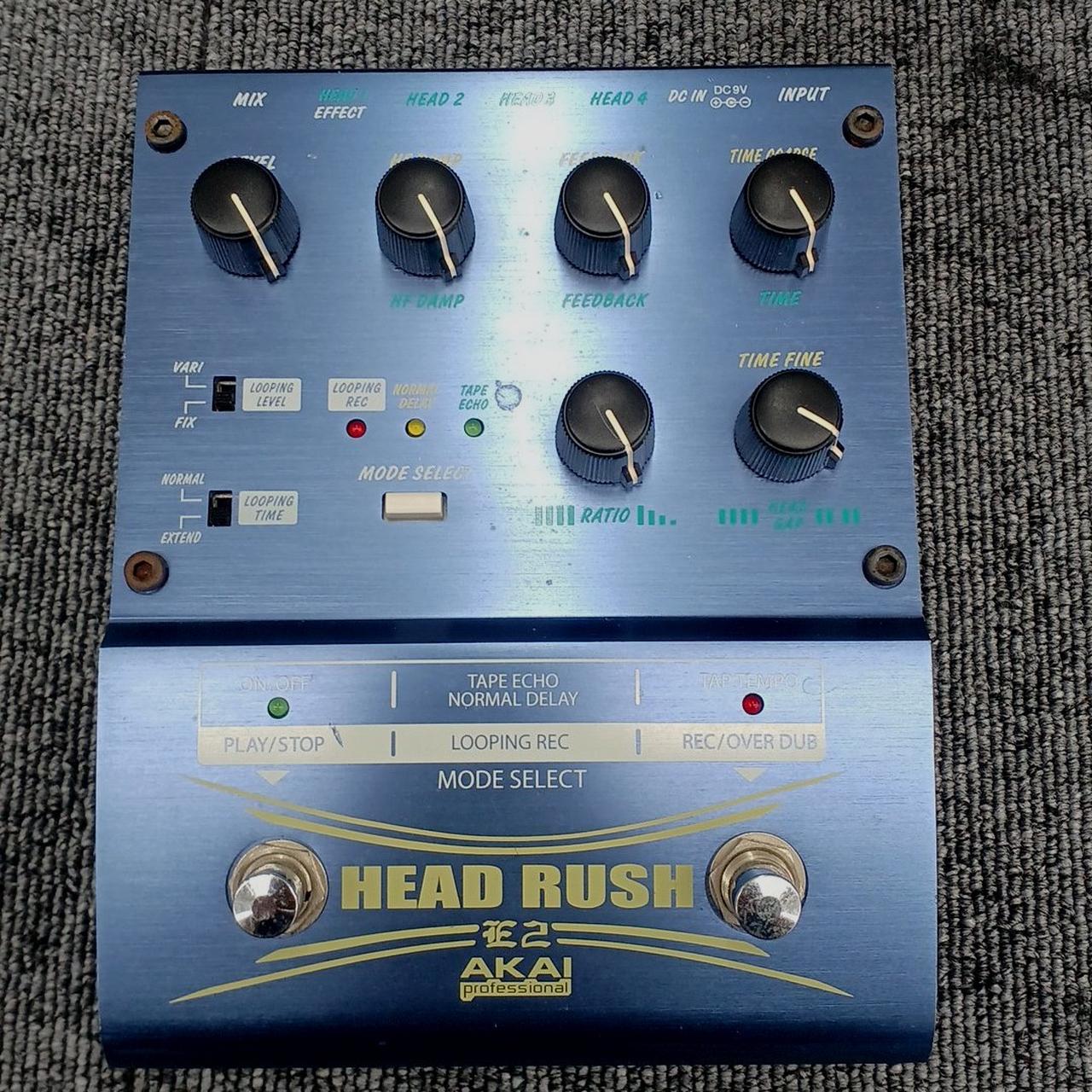 AKAI HEAD RUSH E2 ギターエフェクター 名器　ルーパー　動作良好 AKAI HEAD RUSH E2 ギターエフェクター 名器 ルーパー 動作良好 AKAI