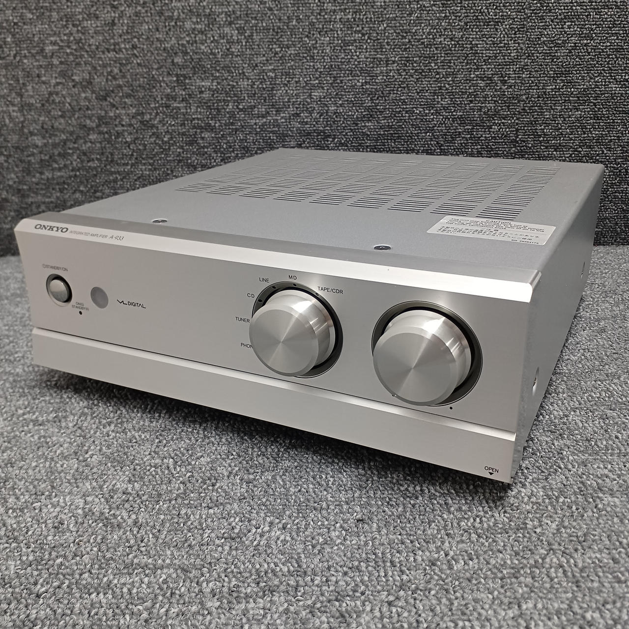マッスル☆ONKYO A933 オンキョー アンプ Onkyo A-933 Integrated Amplifier Silver From Japan Very Good