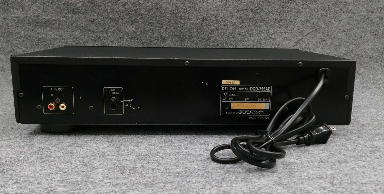 DENON DCD-755AE CDプレーヤー　ジャンク品　デノン　デンオン DENON DCD-755AE 〓 06年製デノンのフルサイズCDプレーヤー
