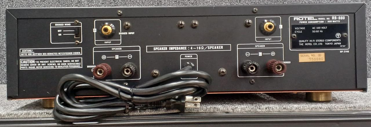 ＲＯＴＥＬ　パワーアンプ ROTEL ローテル RB-1590 1台 パワーアンプ 在庫有 : オンケン