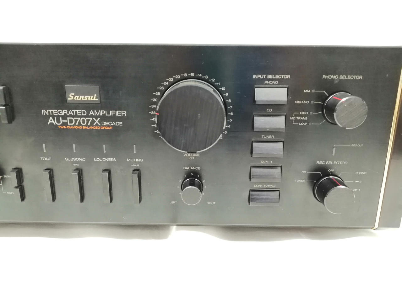 動作確認済!! SANSUI プリメインアンプ AU-D707X DECADE サンスイ SANSUI AU-D707X DECADE プリメインアンプ @42847