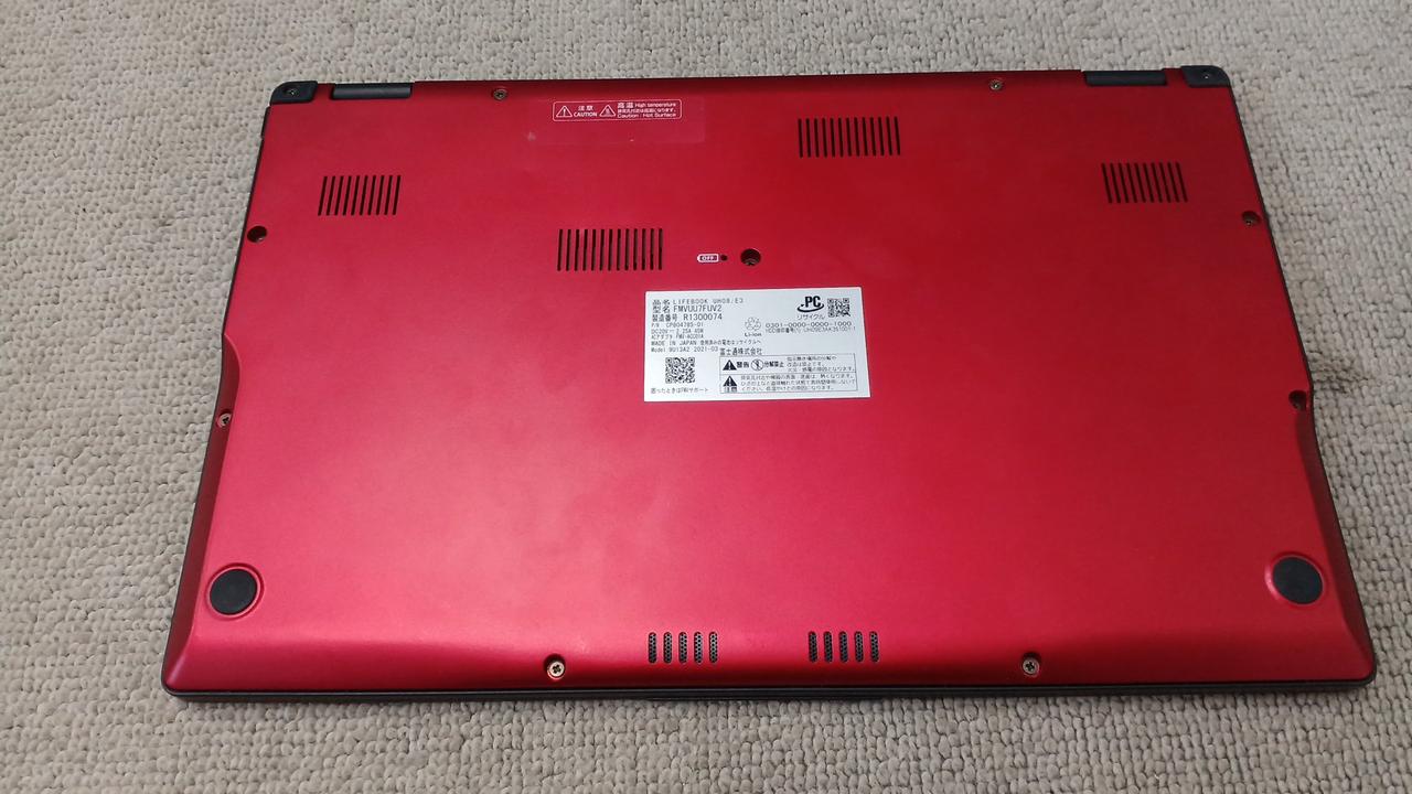 【値下げ中】Fujitsu UltraPC II Plus レッドノートPC 値下げ中】Fujitsu UltraPC II Plus レッドノートPC