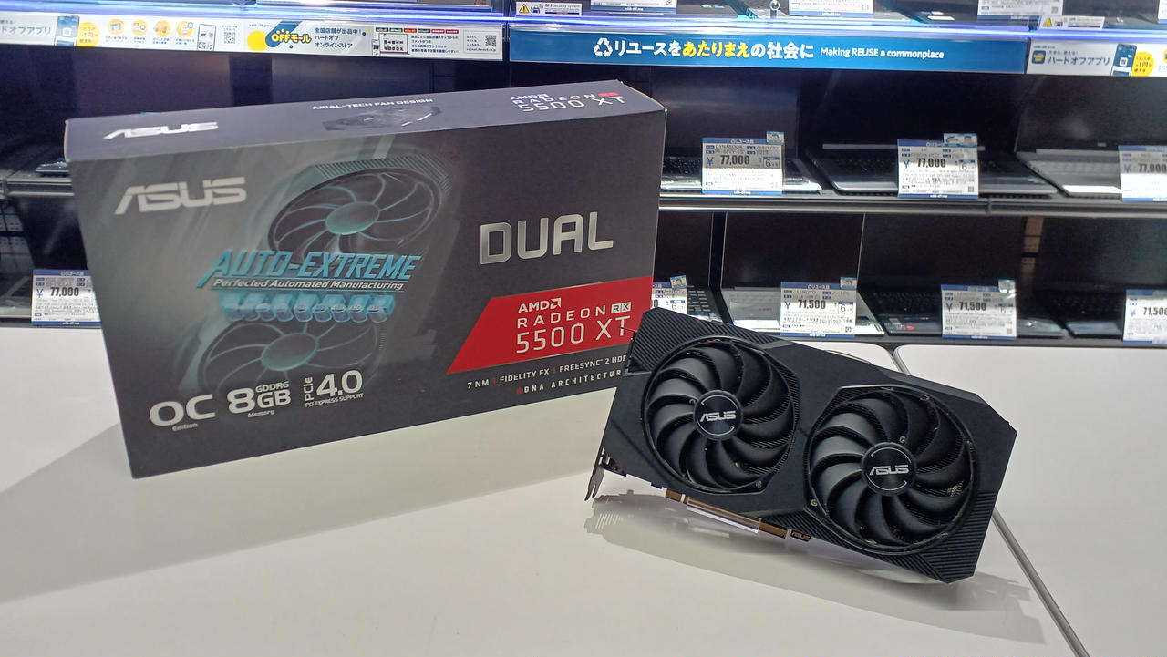 ASUS 型番：DUAL-RX5500XT-O8G-EVO グラフィックボード その他