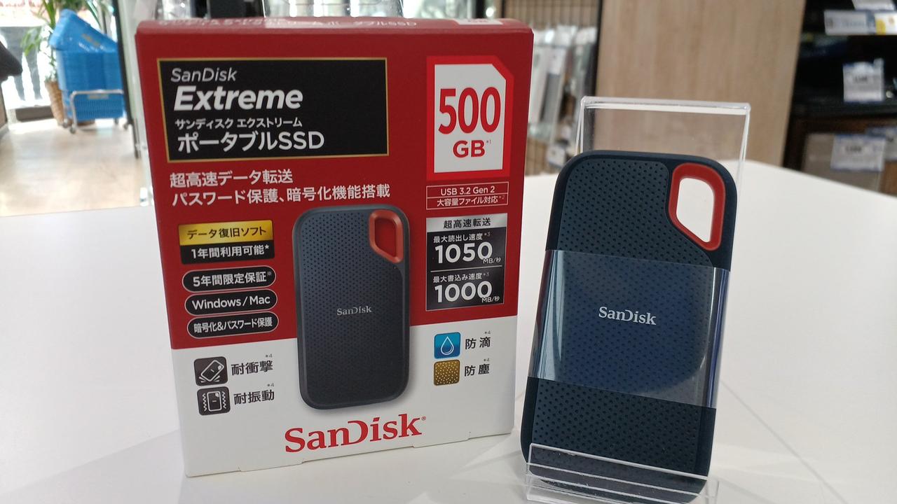 SANDISK 型番：SDSSDE61-500G-J25 外付けSSD