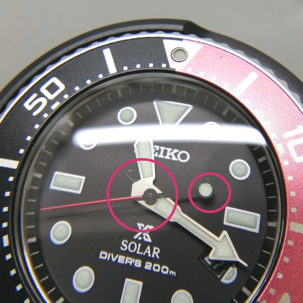 ◯部分にキズあり