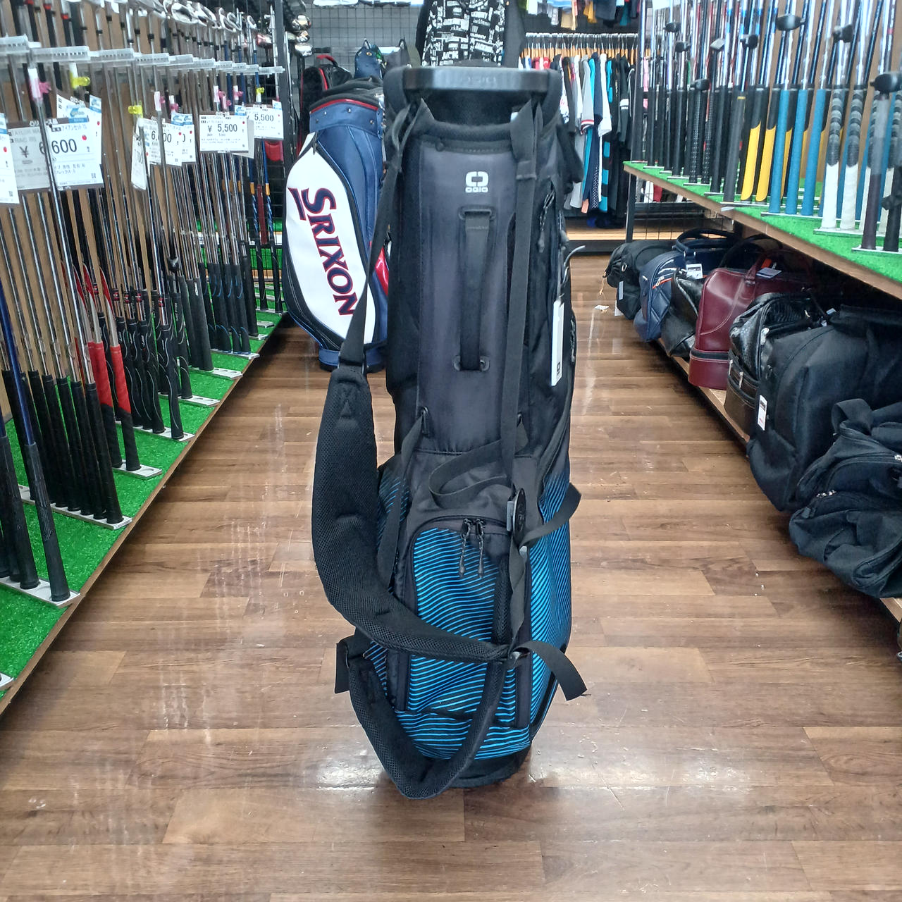 ☆OGIO☆PISA☆キャディバッグ☆15分割☆グレーxブラック☆チェック柄☆ ☆OGIO☆PISA☆キャディバッグ☆15分割☆グレーxブラック☆チェック