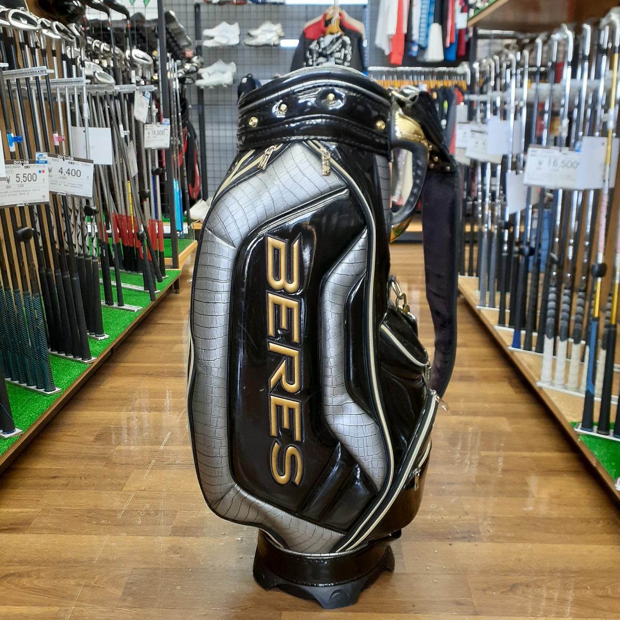 ホンマ　BERES　ベレス　ゴルフ　キャディバッグ　カート　9.5型　PUレザー HONMA BERES ホンマ ベレス 高級 キャディバッグ クロコ調 合皮