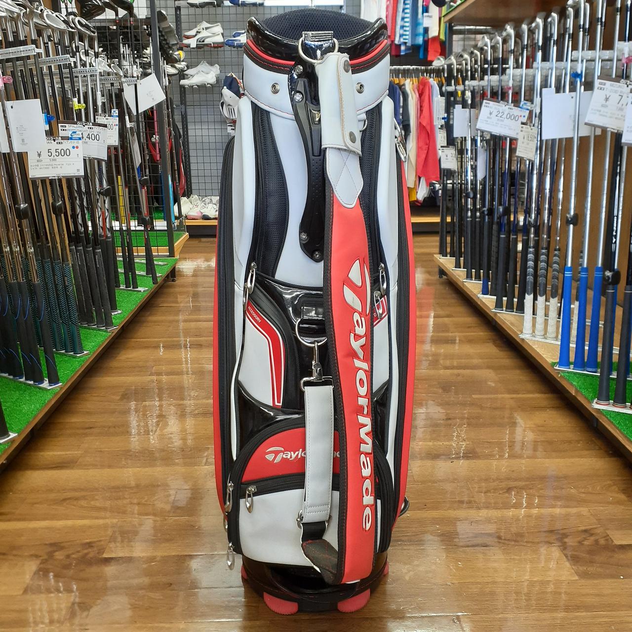 TaylorMade ゴルフバッグ 黒/赤　キャディバッグ テーラーメイド ゴルフキャディバッグ 黒/赤 - メルカリ