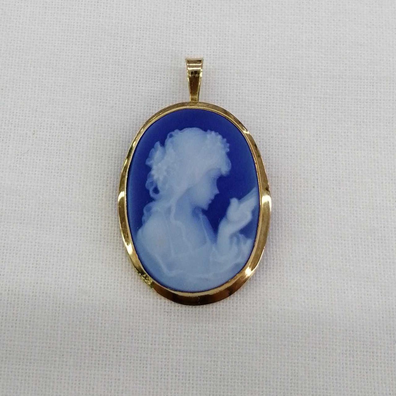 カメオペンダントの ペンダント K18 K18 カメオ ペンダントトップ ｜骨董品買取 緑和堂