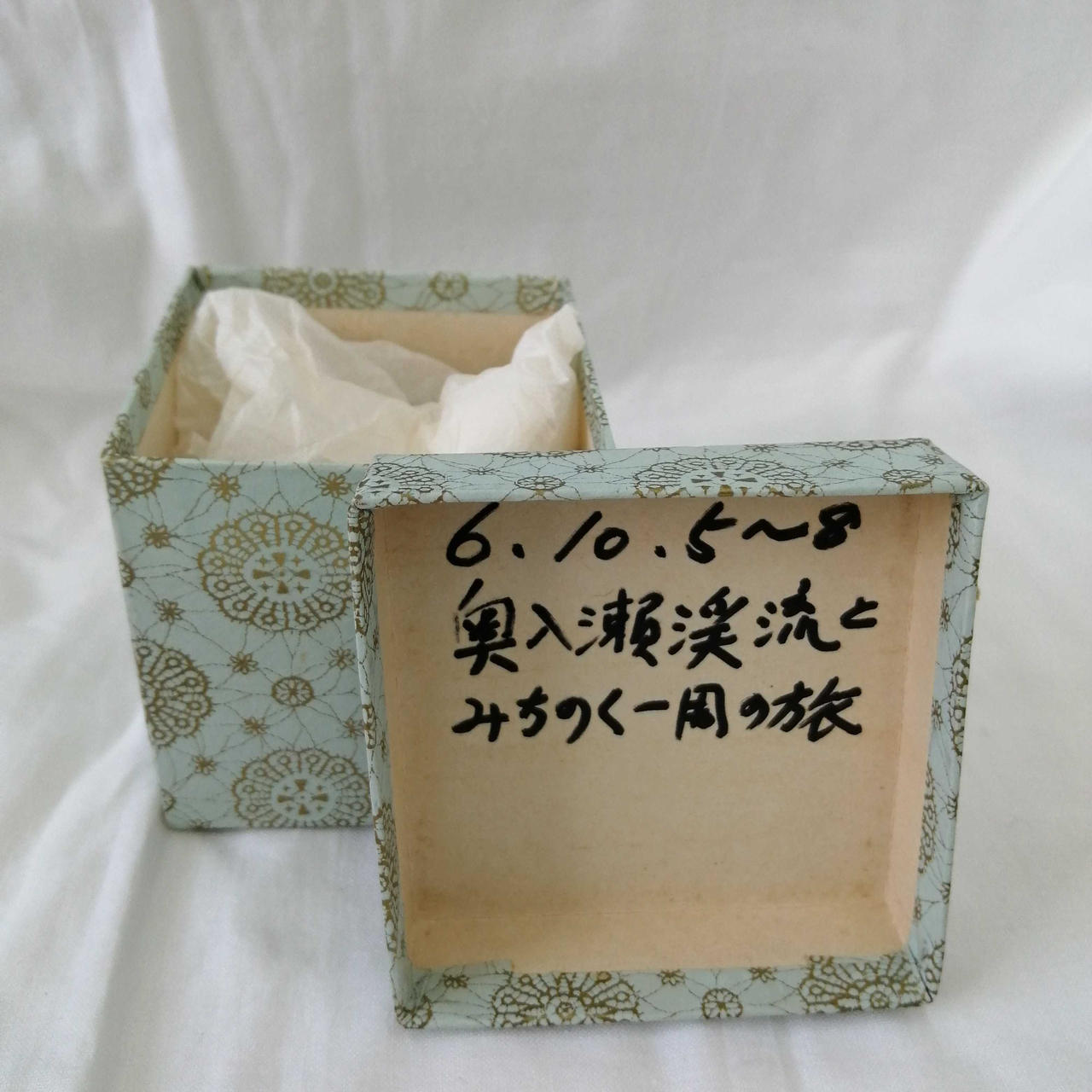 箱の蓋裏に書き込みあり