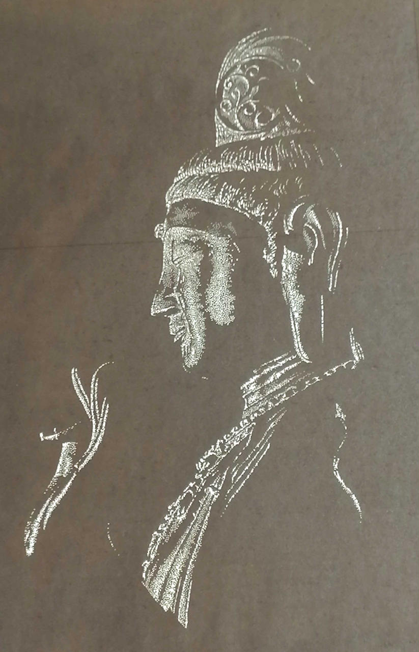 絵画(作者不明) 作者不詳・タイトル不詳の油彩作品 波止場の風景画 サインC